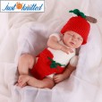 newborn baby twins outfit crochet apples green and red